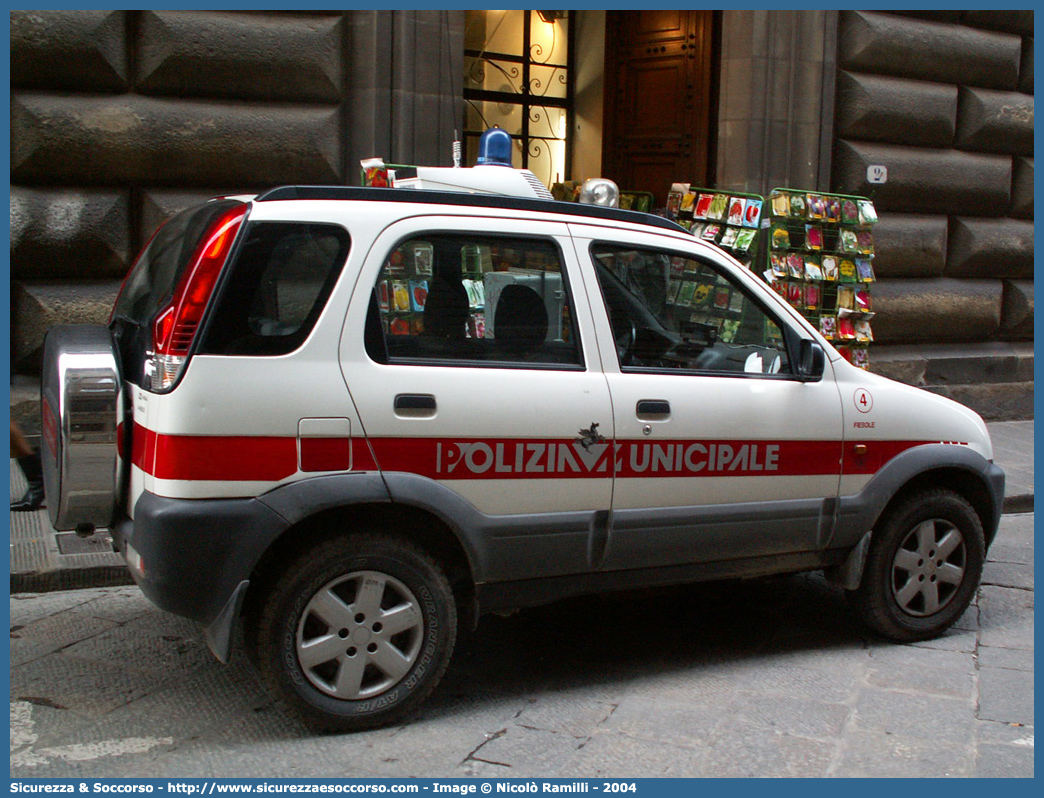 -
Polizia Municipale
Comune di Fiesole
Daihatsu Terios II serie
Parole chiave: Polizia;Locale;Municipale;Fiesole;Daihatsu;Terios