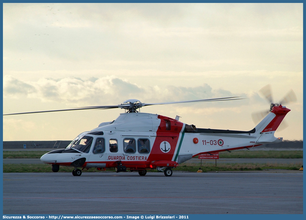 MM81748 / 11-03 "Nemo 03"
Corpo delle Capitanerie di Porto
Guardia Costiera 
Agusta Westland AW139
Parole chiave: CP;C.P.;Guardia;Costiera;Capitaneria;Capitanerie;di;Porto;Agusta;Westland;AW139