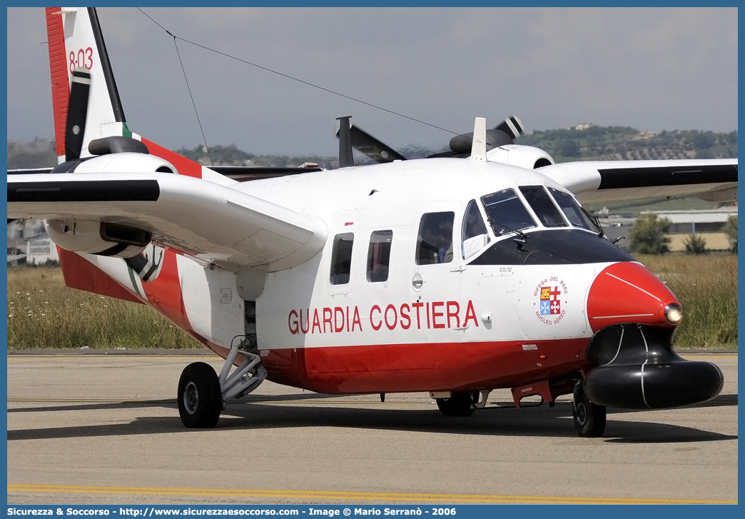 MM25161 / 8-03 "Orca 03"
Corpo delle Capitanerie di Porto
Guardia Costiera 
Piaggio P166DL3
Parole chiave: CP;GC;C.P.;G.C.;Guardia;Costiera;Capitaneria;Capitanerie;di;Porto;Piaggio;P166;DL3;P166DL3