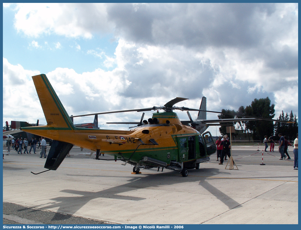 MM81449 / GdiF 142
Guardia di Finanza
R.O.A.N. Componente Aerea
Agusta A109A II
Parole chiave: GdiF;G.D.F.;GDF;Guardia di Finanza;R.O.A.N.;ROAN;Componente Aerea;Agusta;A109A II;142