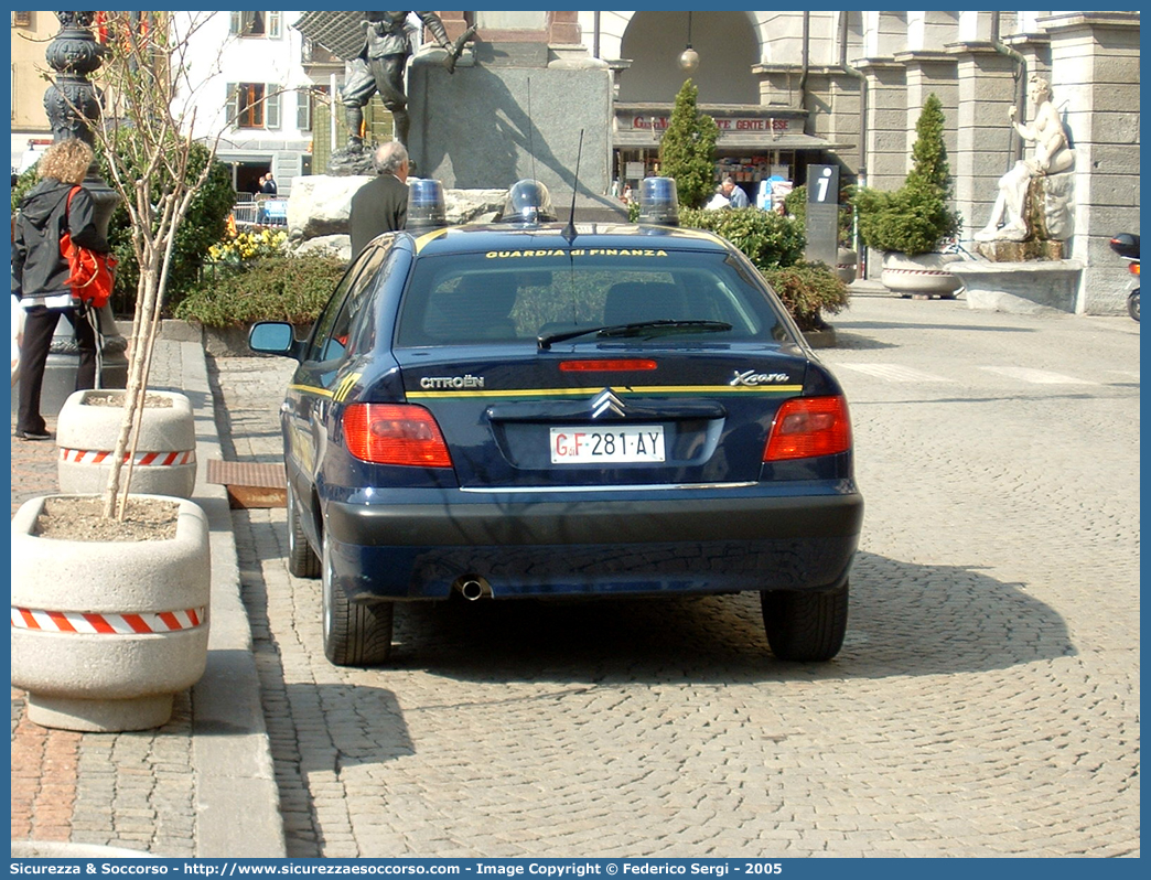 GdiF 281AY
Guardia di Finanza
Citroen Xsara II serie
Parole chiave: GdiF;G.D.F.;GDF;Guardia di Finanza;Citroen;Xsara