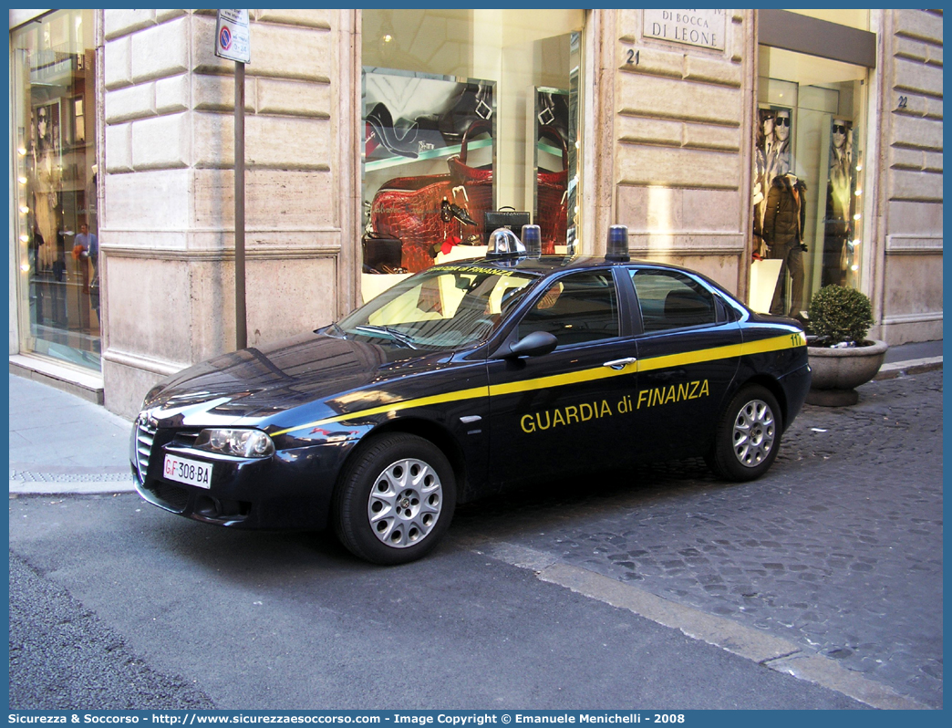 GdiF 308BA
Guardia di Finanza
Alfa Romeo 156 II serie
(variante)
Parole chiave: GDF;GdiF;G.D.F.;G.diF.;Guardia;Finanza;Guardia di Finanza;Alfa;Romeo;156