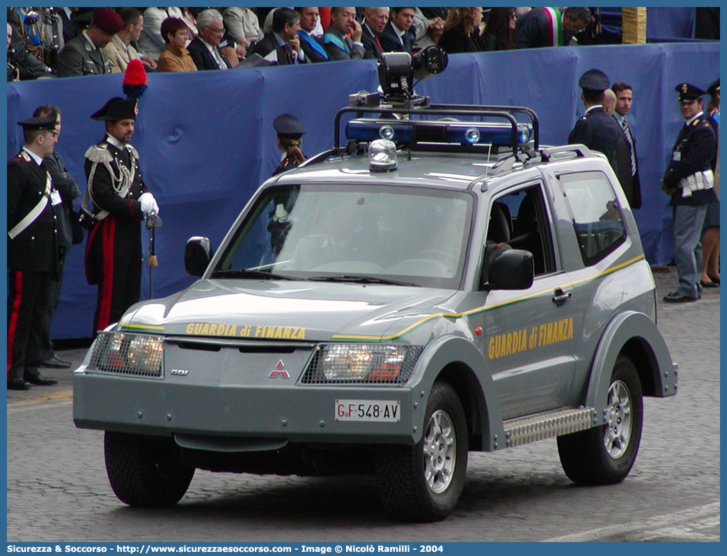 GdiF 548AV
Guardia di Finanza
Mitsubishi Pajero V60 SWB Blindato
A.T.P.I.
Allestitore Repetti S.r.l.
Parole chiave: GdiF;G.D.F.;GDF;Guardia di Finanza;Mitsubishi;Pajero V60 SWB;Blindato;Repetti;A.T.P.I.;Anti Terrorismo Pronto Impiego;548AV