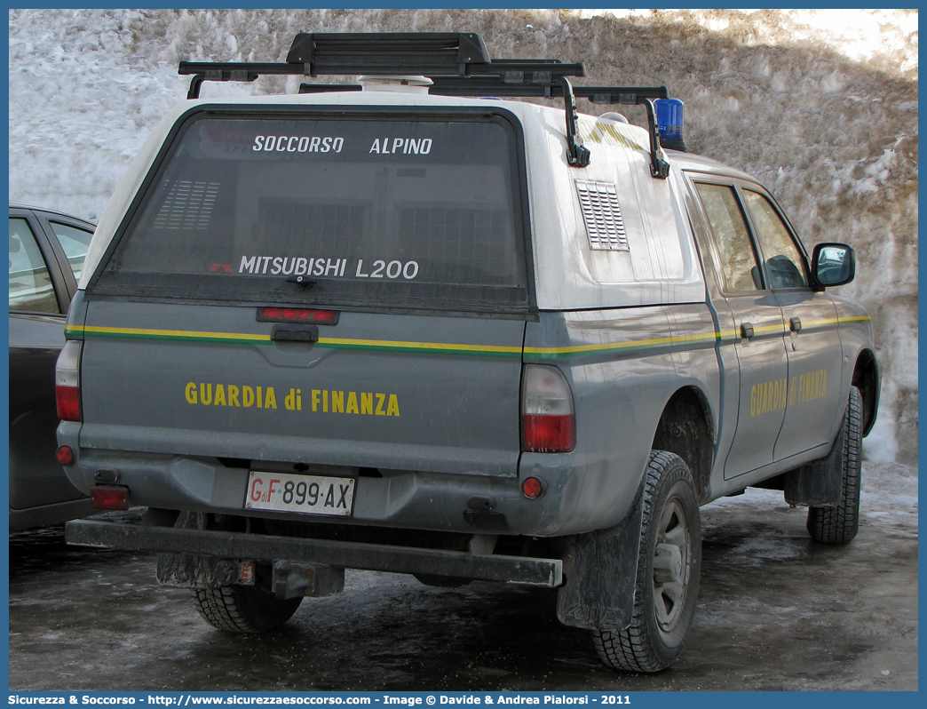 GdiF 899AX
Guardia di Finanza
S.A.G.F.
Mitsubishi L200 III serie restyling
Parole chiave: GdiF;G.D.F.;GDF;Guardia di Finanza;S.A.G.F.;SAGF;Soccorso Alpino;Mitsubishi;L200 III serie;899AX