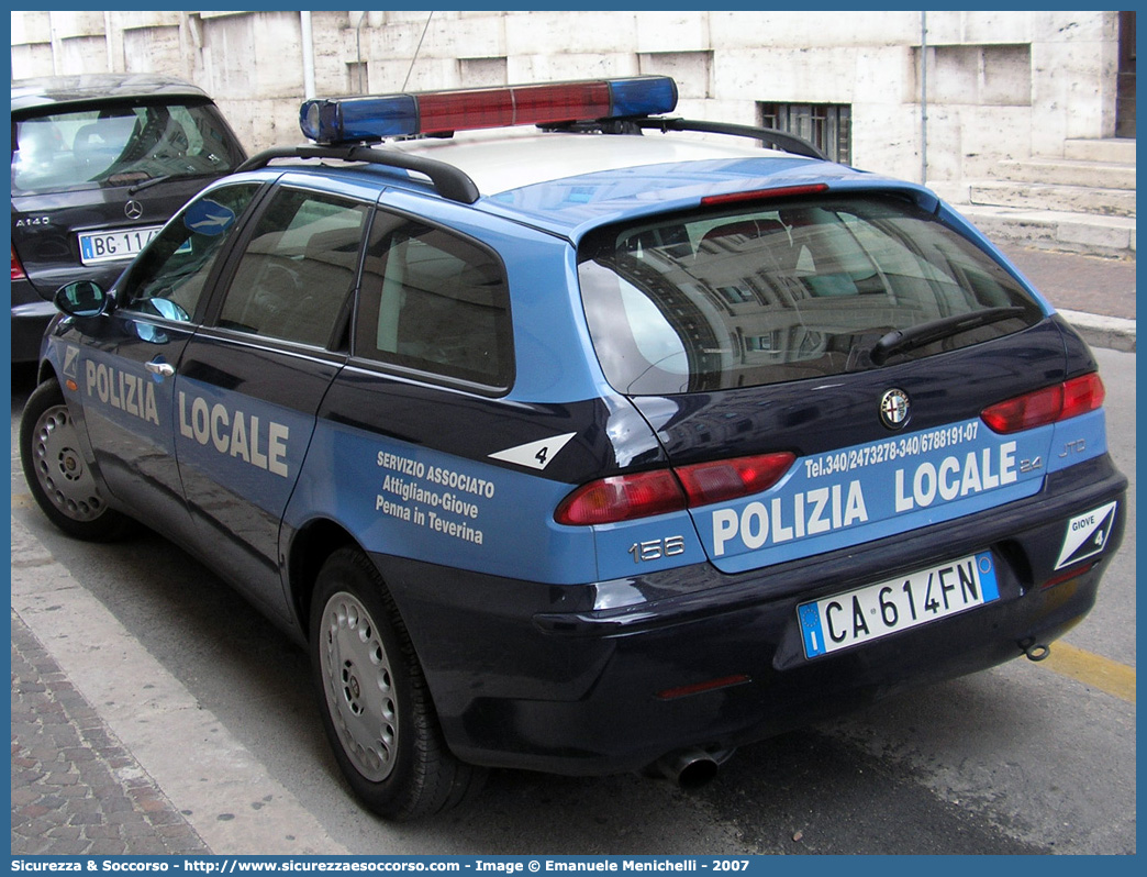 Polizia Locale YA009AC
Polizia Locale
Comune di Giove
Alfa Romeo 156 Sportwagon I serie
Parole chiave: Polizia;Locale;Municipale;Giove;Alfa Romeo;156;Sportwagon;YA009AC