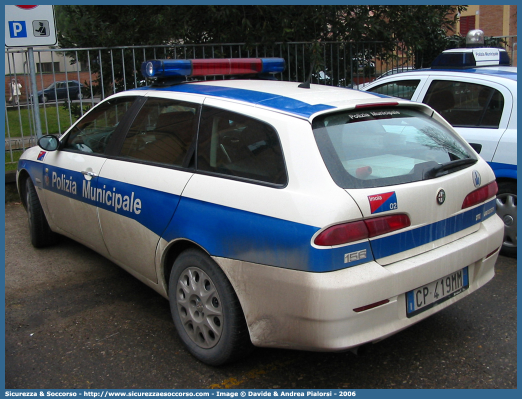 -
Polizia Municipale
Comune di Imola
Alfa Romeo 156 Sportwagon II serie
Parole chiave: Polizia;Locale;Municipale;Imola;Alfa Romeo;156;Sportwagon