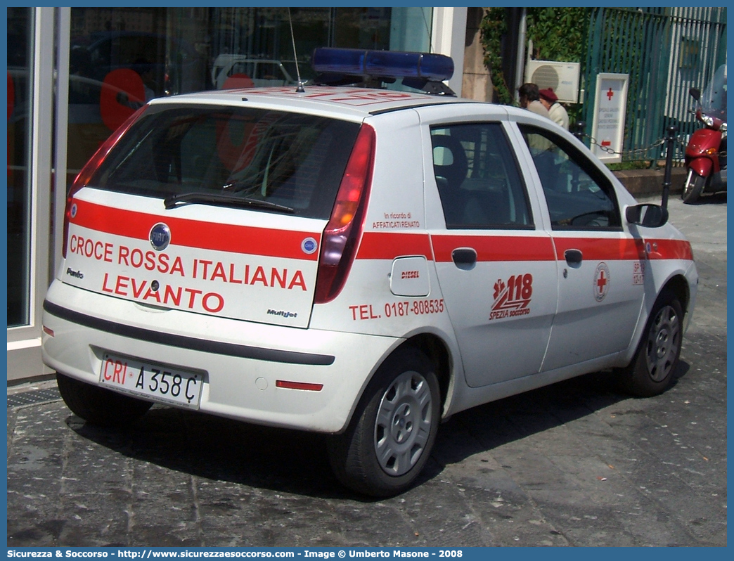 CRI A358C
Croce Rossa Italiana
Levanto
Fiat Punto III serie
Allestitore Orion S.r.l.
Parole chiave: CRI;C.R.I.;Croce Rossa Italiana;Automedica;Auto medica;Automedicalizzata;Auto medicalizzata;Fiat;Punto;Levanto;A358C;Orion