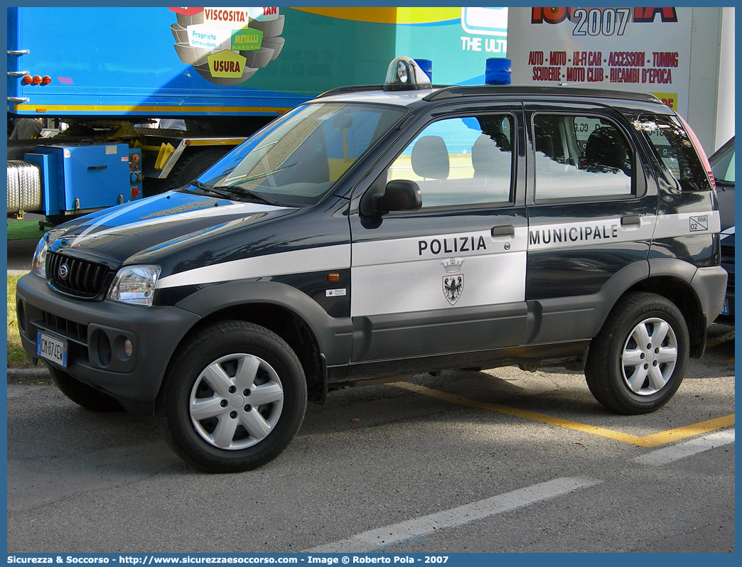 -
Polizia Municipale
Comune di Riva del Garda
Daihatsu Terios II serie
Parole chiave: Polizia;Locale;Municipale;Riva del Garda;Daihatsu;Terios