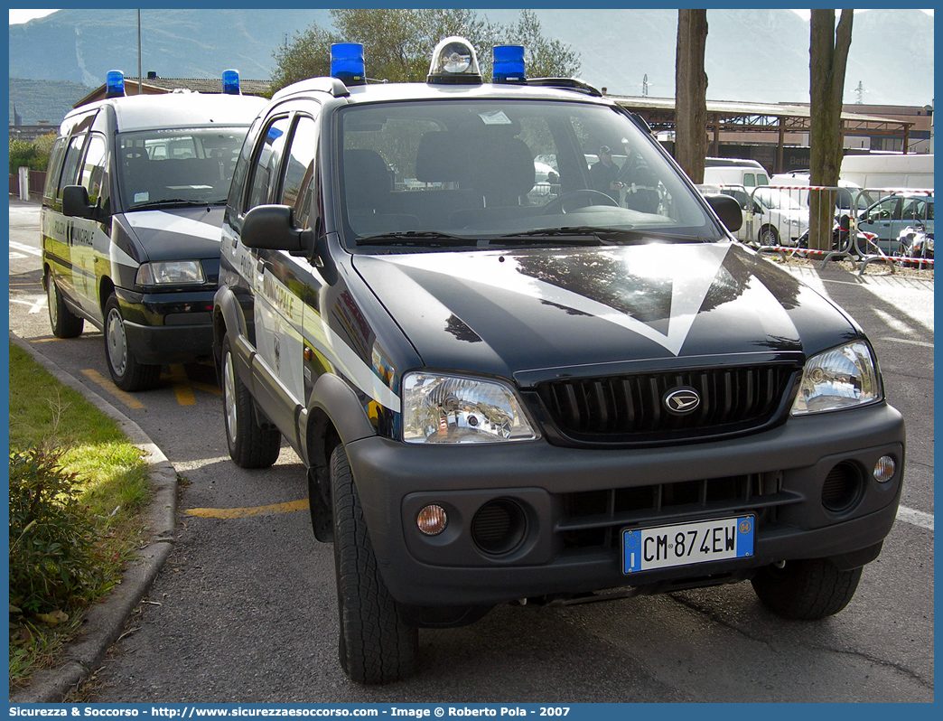 -
Polizia Municipale
Comune di Riva del Garda
Daihatsu Terios II serie
Parole chiave: Polizia;Locale;Municipale;Riva del Garda;Daihatsu;Terios