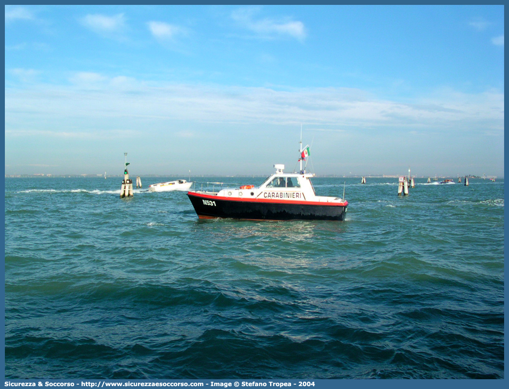 N531
Arma dei Carabinieri
Servizio Navale	
Motovedetta d'Altura Classe N500
Parole chiave: CC;C.C.;Arma;Carabinieri;Servizio;Navale;Motovedetta;Altura;Classe;N500;N 500