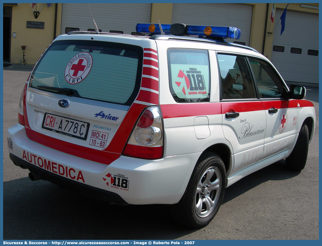 CRI A778C
Croce Rossa Italiana
Carpi
Subaru Forester IV serie
Allestitore Aricar S.p.A.
Parole chiave: CRI;C.R.I.;Croce Rossa Italiana;Automedica;Auto Medica;Automedicalizzata;Auto Medicalizzata;Subaru;Forester;Carpi;A778C;Aricar