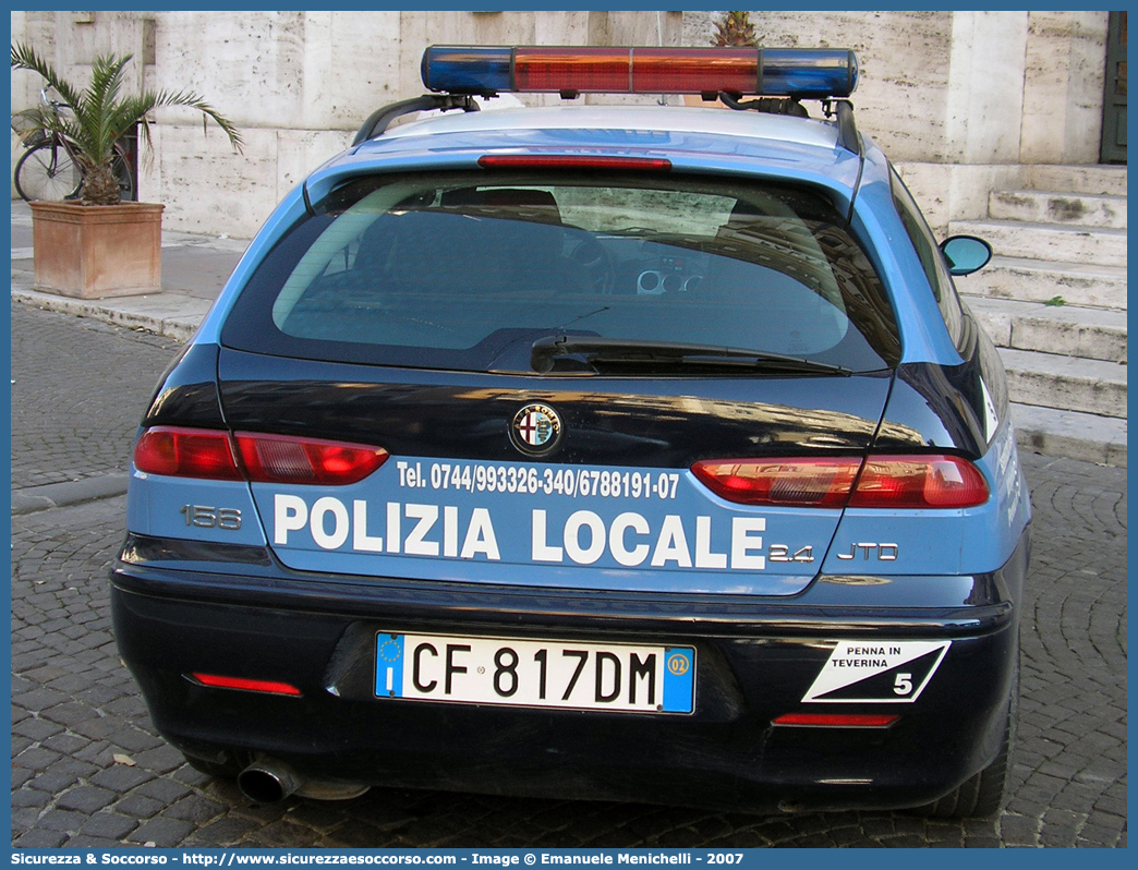 Polizia Locale YA008AC
Polizia Locale
Comune di Penna in Teverina
Alfa Romeo 156 Sportwagon I serie
Parole chiave: Polizia;Locale;Municipale;Giove;Alfa Romeo;156;Sportwagon;YA008AC