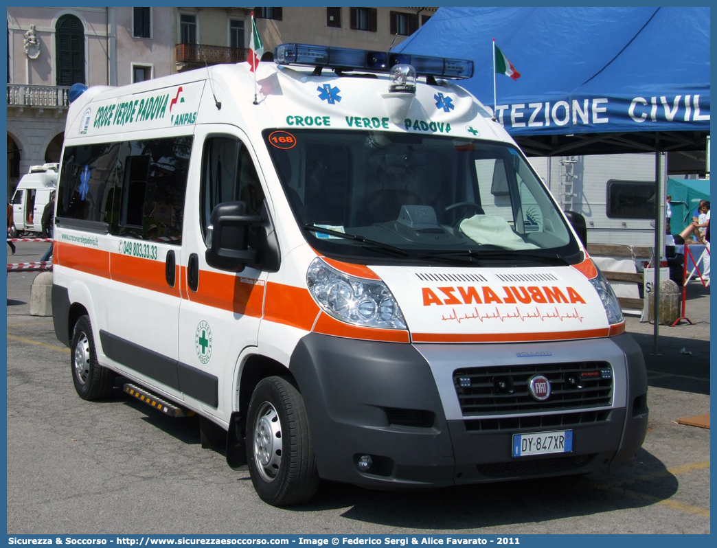 168
Pia Opera Croce Verde Padova
Fiat Ducato III serie
Allestitore Bollanti S.r.l.
Parole chiave: Pia;Opera;Croce;Verde;Padova;Ambulanza;Fiat;Ducato;X250;Bollanti