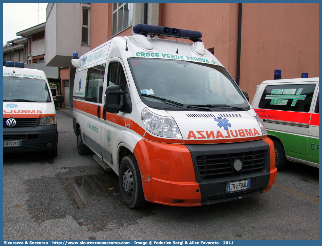 169
Pia Opera Croce Verde Padova
Fiat Ducato III serie
Allestitore Alea Italia S.r.l.
Parole chiave: Pia Opera;Croce Verde;Padova;Ambulanza;Fiat;Ducato X250;Alea