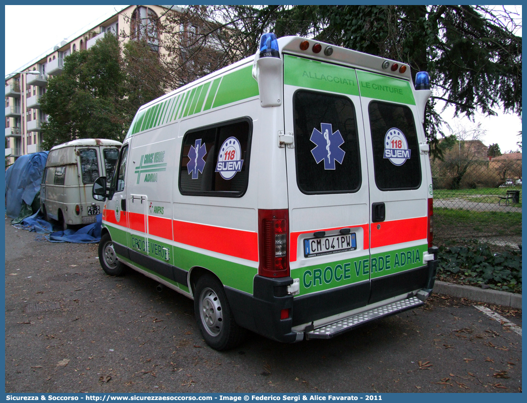 Victor 31
Associazione Volontaria Pubblica
Croce Verde Adria
Fiat Ducato II serie restyling
Allestitore EDM S.r.l.

Parole chiave: AVP;A.V.P.;Associazione;Volontaria;Pubblica;Croce;Verde;Adria;Autoambulanza;Ambulanza;Fiat;Ducato;EDM