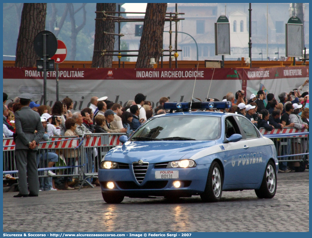 Polizia B0131
Polizia di Stato
Polizia Stradale
Alfa Romeo 156 II serie
Parole chiave: Polizia di Stato;Polizia;PS;Polizia Stradale;Alfa Romeo;156 II serie;B0131