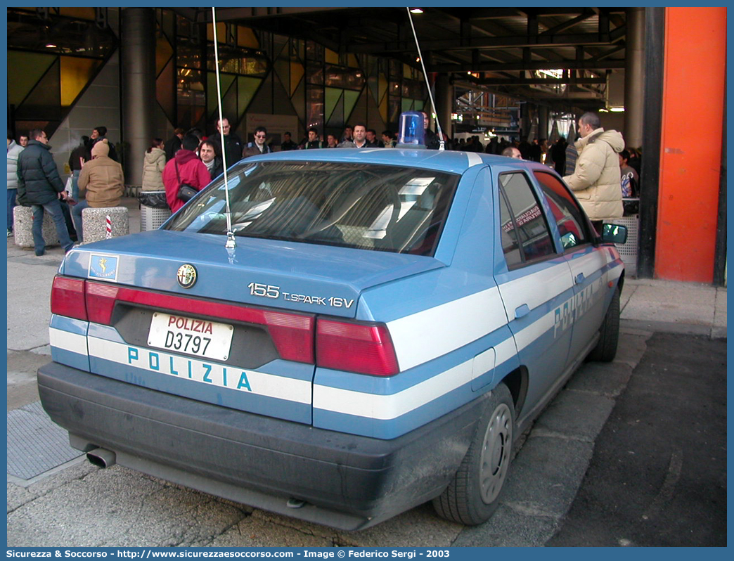 Polizia D3797
Polizia di Stato
Polizia Stradale
Alfa Romeo 155
Parole chiave: Polizia di Stato;Polizia;PS;Polizia Stradale;Alfa Romeo;155;D3797