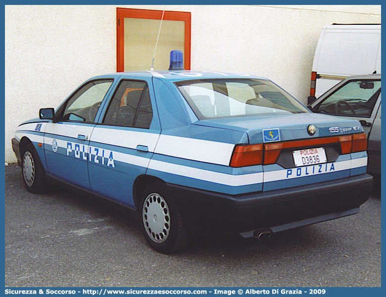 Polizia D3836
Polizia di Stato
Polizia Stradale
Alfa Romeo 155
Parole chiave: Polizia di Stato;Polizia;PS;Polizia Stradale;Alfa Romeo;155;D3836