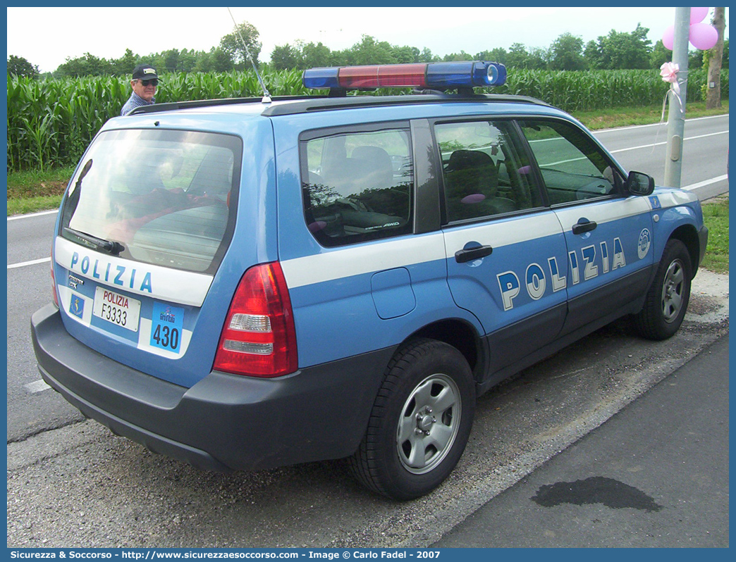 Polizia F3333
Polizia di Stato
Polizia Stradale
Subaru Forester III serie
Parole chiave: Polizia di Stato;Polizia;PS;P.S.;Stradale;Subaru;Forester;F3333