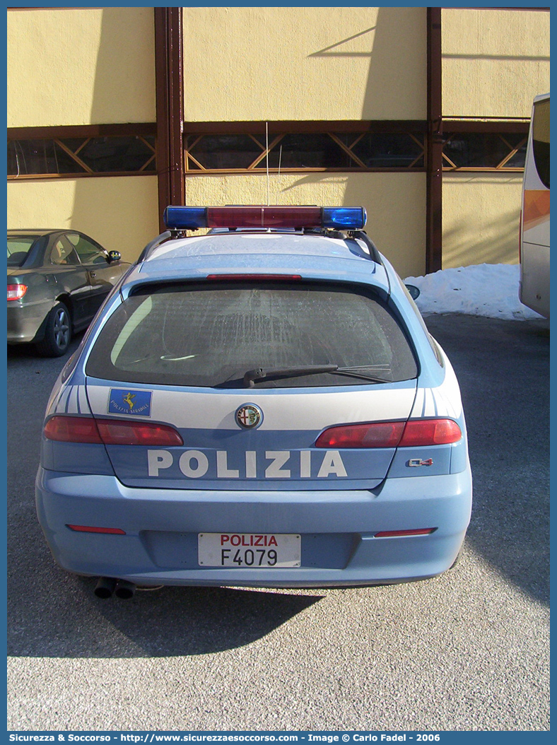 Polizia F4079
Polizia di Stato
Polizia Stradale
Alfa Romeo 156 Q4 Sportwagon II serie
Parole chiave: Polizia di Stato;Polizia;PS;Polizia Stradale;Alfa Romeo;Q4 SportWagon II serie;Polizia F4079