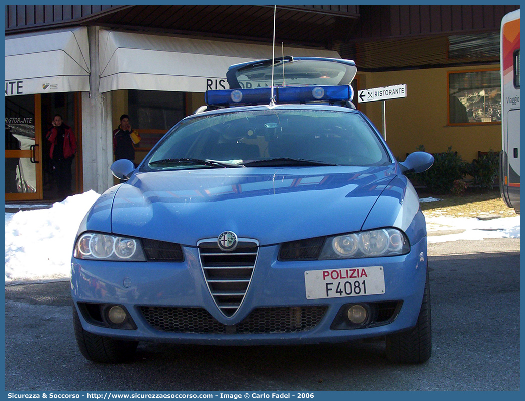 Polizia F4081
Polizia di Stato
Polizia Stradale
Alfa Romeo 156 Q4 Sportwagon II serie
Parole chiave: Polizia di Stato;Polizia;PS;Polizia Stradale;Alfa Romeo;Q4 SportWagon II serie;F4081