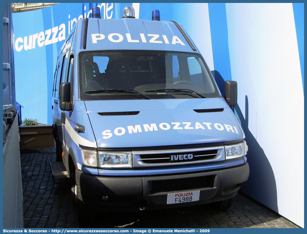 Polizia F4988
Polizia di Stato
Polizia del Mare
Iveco Daily 50C17 III serie
Parole chiave: PS;P.S.;Polizia;di;Stato;del;Mare;Nucleo;Sommozzatori;Subacquei;Iveco;Daily;50C17