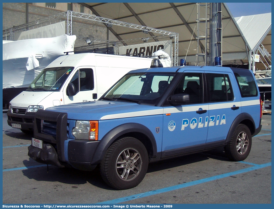 Polizia F4991
Polizia di Stato
Polizia del Mare
Land Rover Discovery 3
Parole chiave: Polizia di Stato;Polizia;PS;Polizia del Mare;Land Rover;Discovery 3;F4991