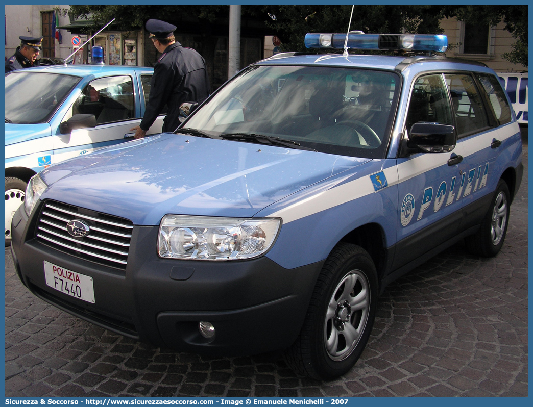 Polizia F7440
Polizia di Stato
Polizia Stradale
Subaru Forester IV serie
Parole chiave: Polizia di Stato;Polizia;PS;P.S.;Stradale;Subaru;Forester;F7440