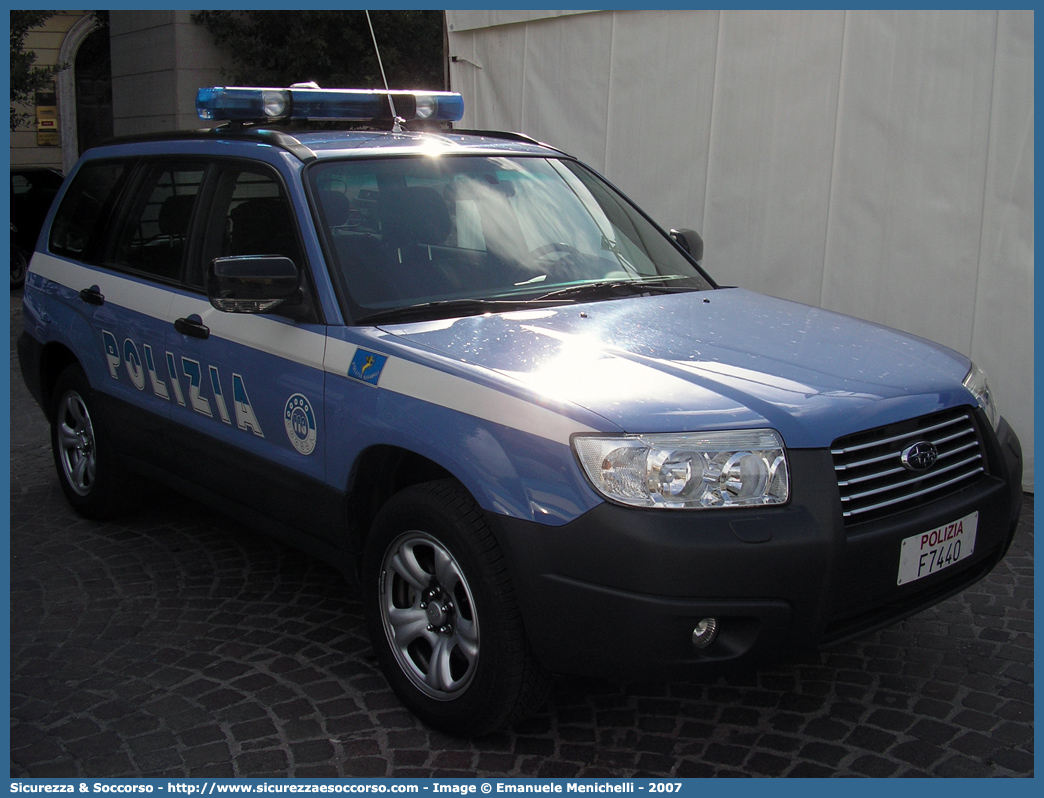 Polizia F7440
Polizia di Stato
Polizia Stradale
Subaru Forester IV serie
Parole chiave: Polizia di Stato;Polizia;PS;P.S.;Stradale;Subaru;Forester;F7440