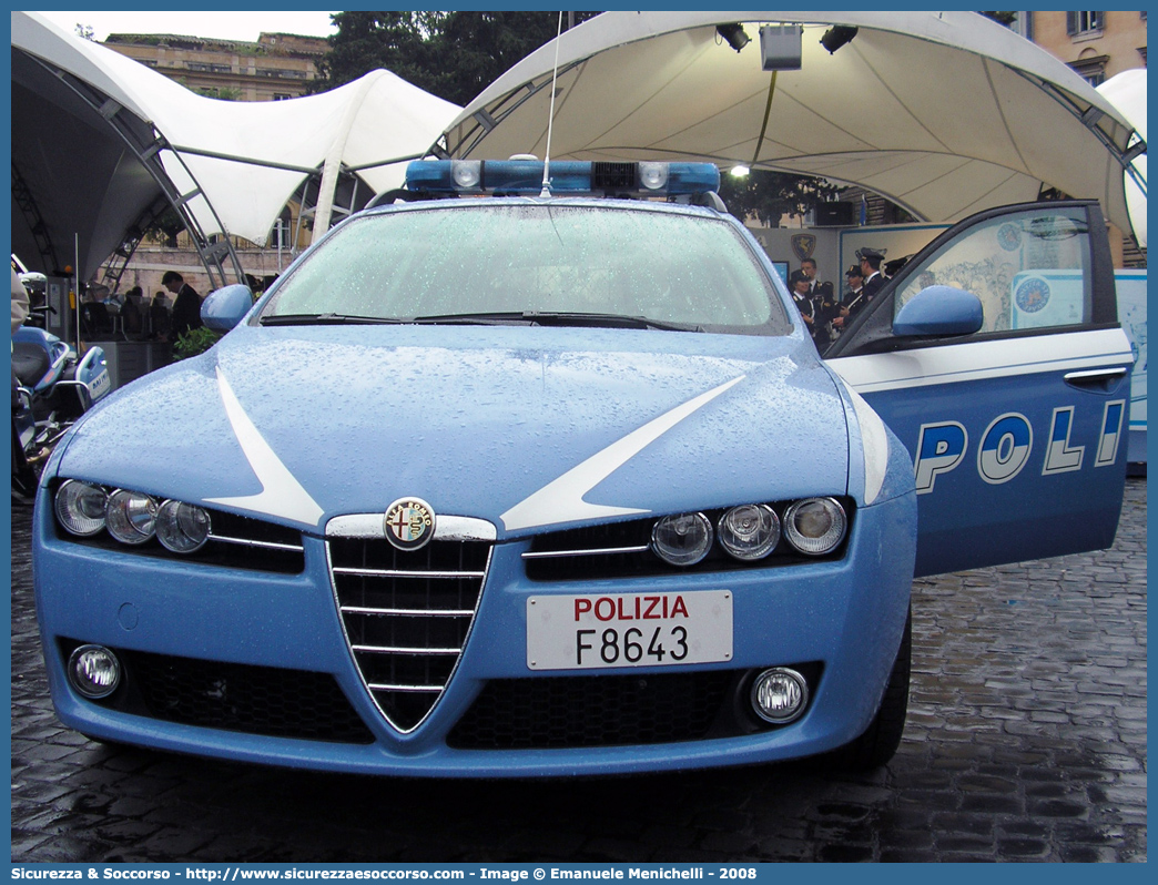 Polizia F8643
Polizia di Stato
Polizia Stradale
Alfa Romeo 159 Sportwagon
Parole chiave: Polizia di Stato;Polizia;PS;Polizia Stradale;Alfa Romeo;159 Sportwagon;F8643