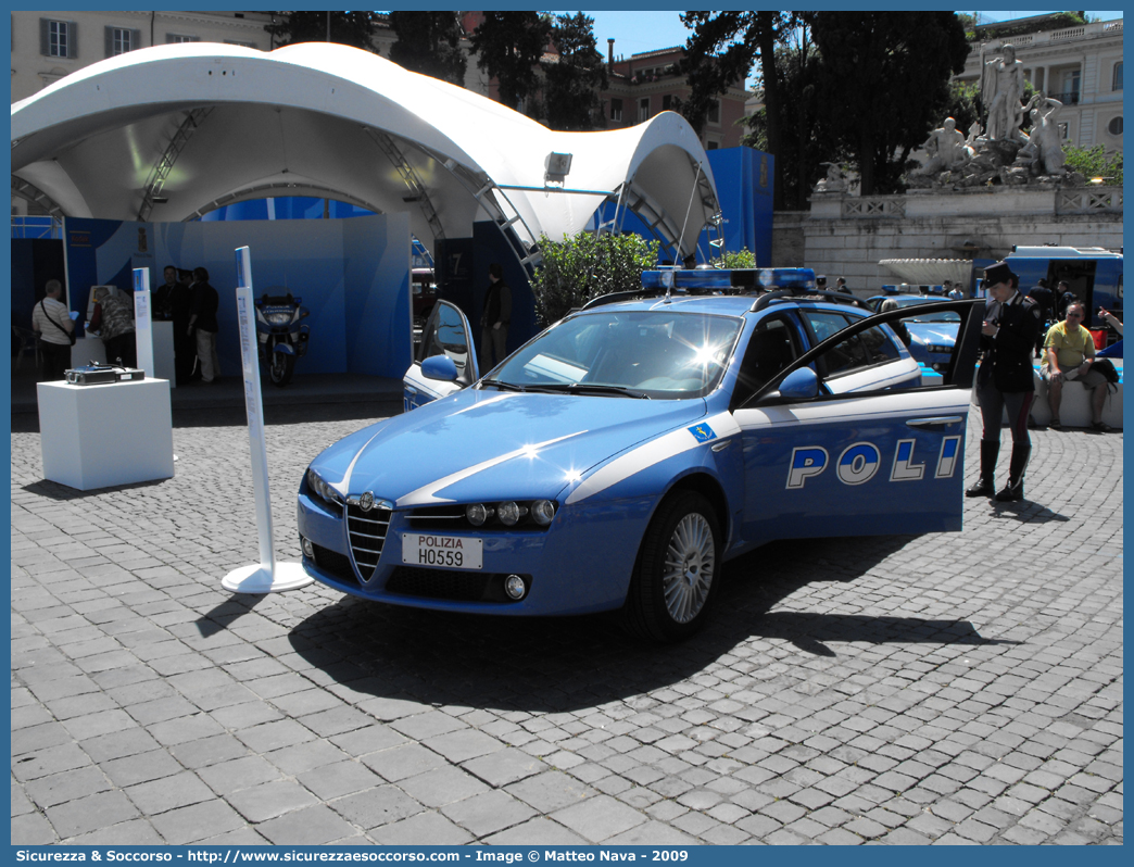 Polizia H0559
Polizia di Stato
Polizia Stradale
Alfa Romeo 159 Sportwagon
Parole chiave: Polizia di Stato;Polizia;PS;Polizia Stradale;Alfa Romeo;159 Sportwagon;H0559