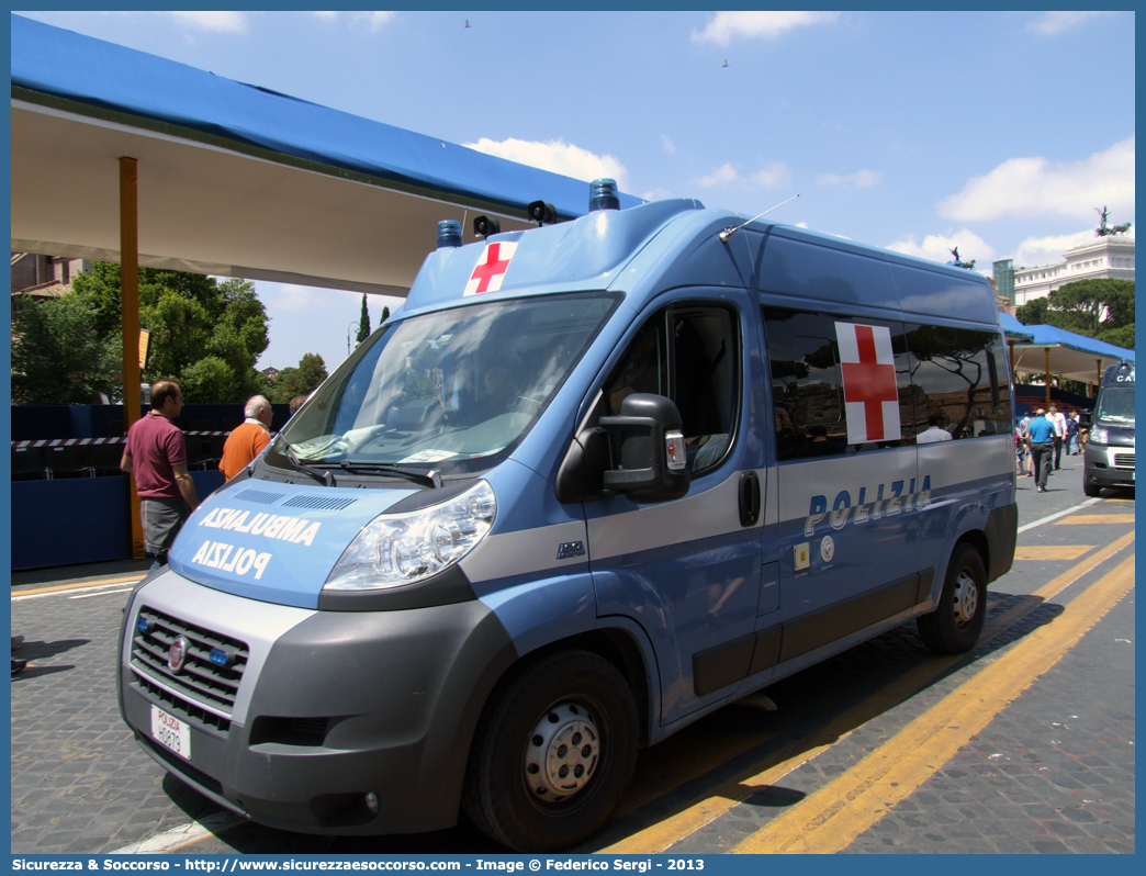 Polizia H0879
Polizia di Stato
Servizio Sanitario
Fiat Ducato III serie
Allestitore FAST S.r.l.
Parole chiave: PS;P.S.;Polizia;di;Stato;Servizio;Sanitario;Fiat;Ducato;X250;Ambulanza;Fast;F.A.S.T.