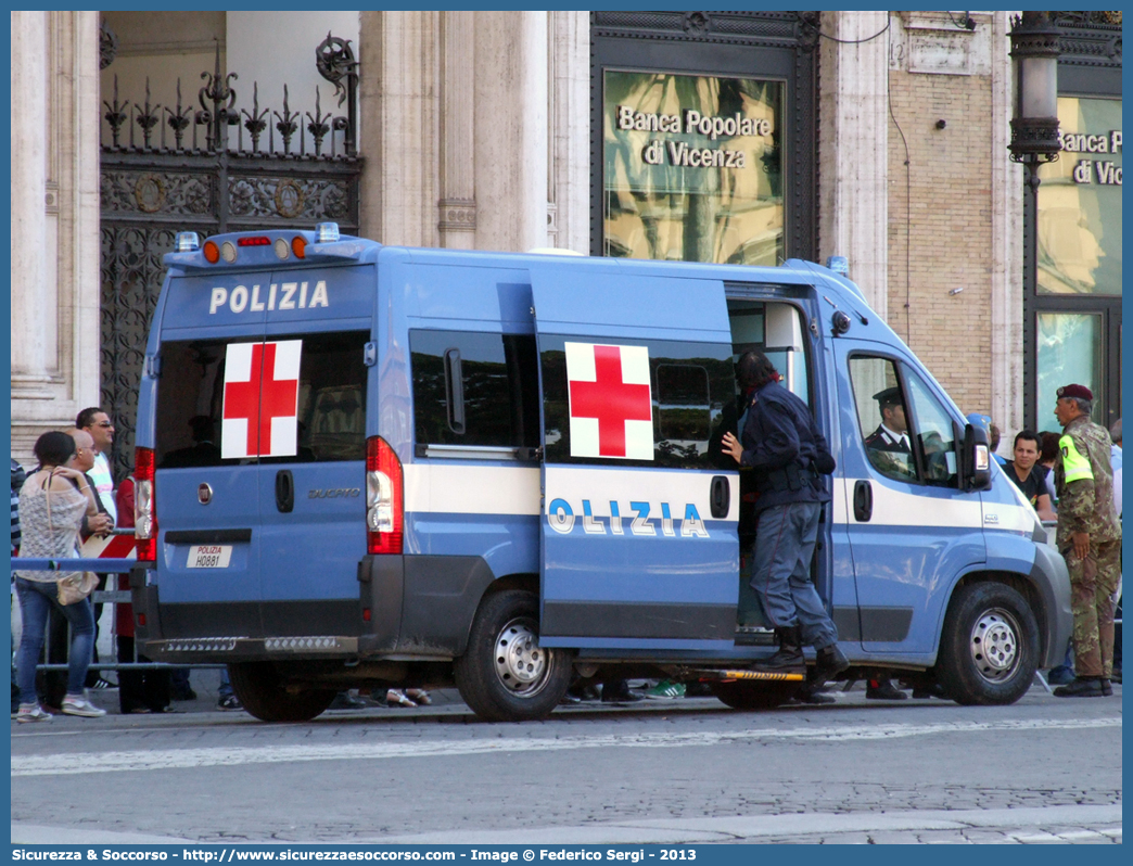 Polizia H0881
Polizia di Stato
Servizio Sanitario
Fiat Ducato III serie
Allestitore FAST S.r.l.
Parole chiave: PS;P.S.;Polizia;di;Stato;Servizio;Sanitario;Fiat;Ducato;X250;Ambulanza;Fast;F.A.S.T.