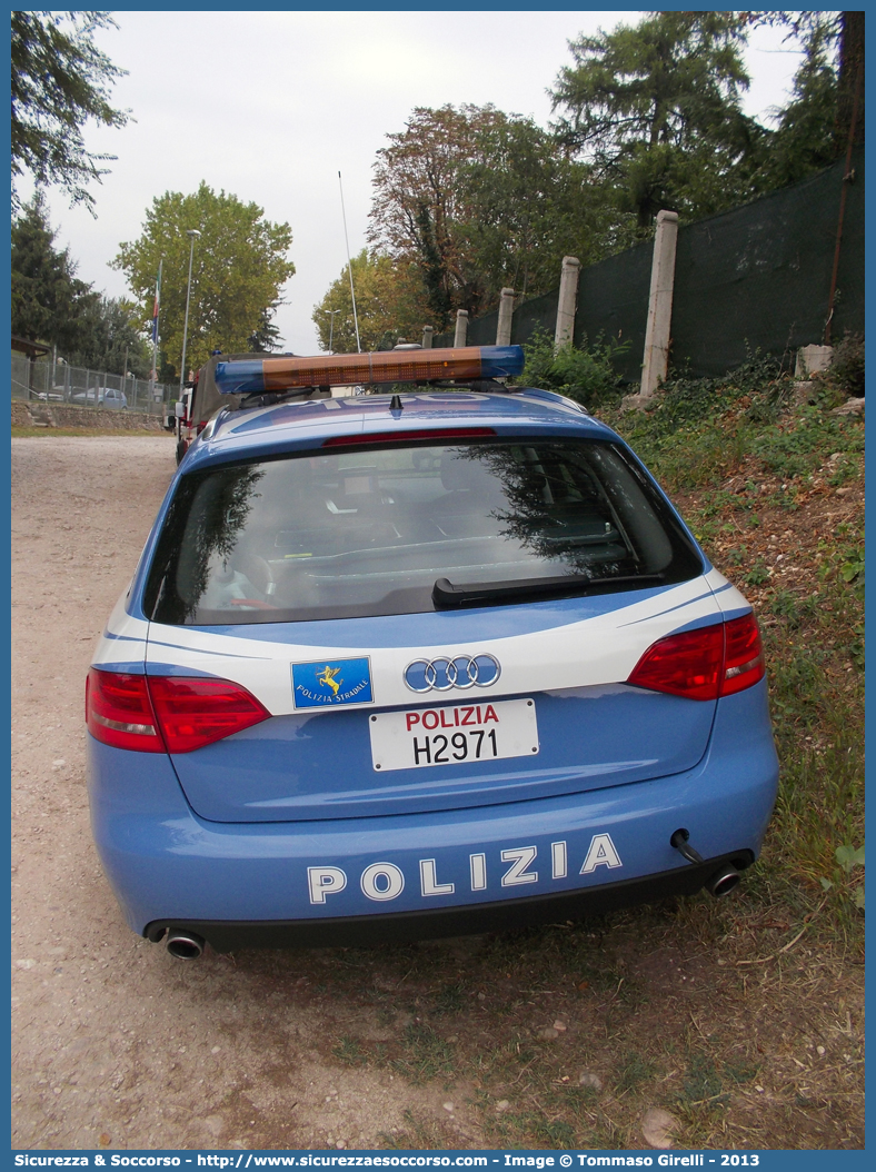 Polizia H2971
Polizia di Stato
Polizia Stradale
Autostrada Bs/Vr/Vi/Pd S.p.A.
Audi A4 Avant IV serie
Parole chiave: PS;P.S.;Polizia;di;Stato;Stradale;Autostrada;Autostradale;Serenissima;Audi;A4;Avant;Brescia;Verona;Vicenza;Padova