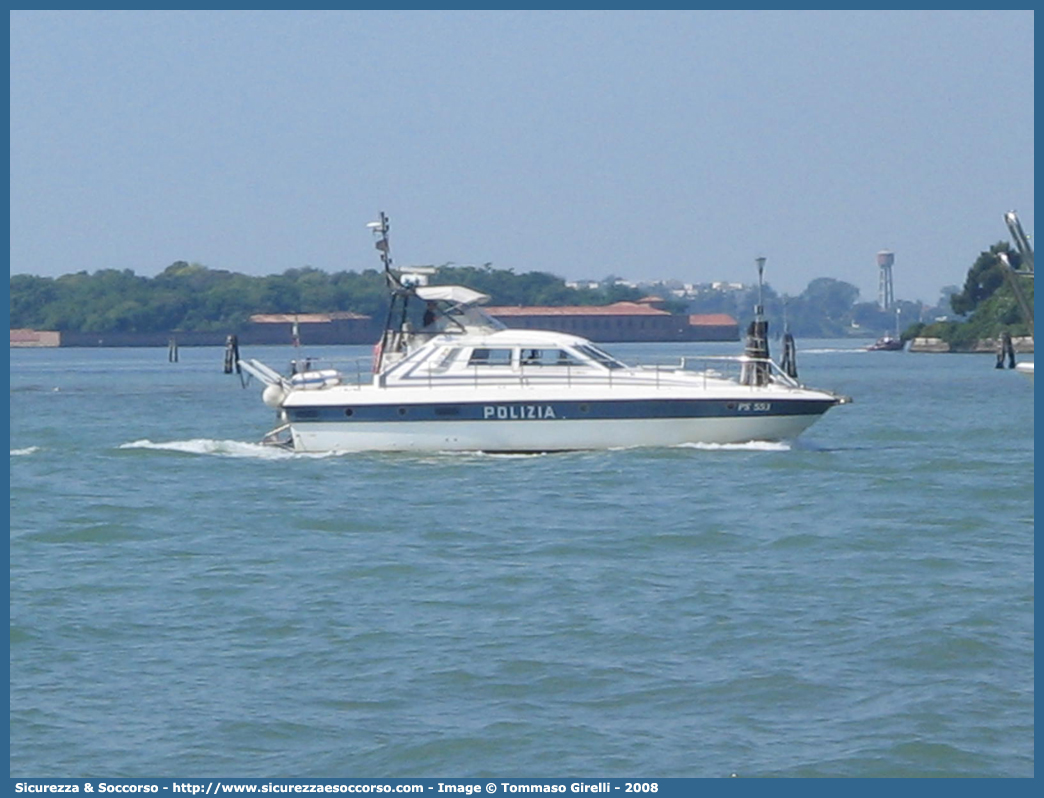 PS 553
Polizia di Stato
Polizia del Mare
CNG Motovedetta Classe Squalo
Parole chiave: PS;P.S.;Polizia;di;Stato;Navale;Mare;CNG;Motovedetta;Classe;Squalo