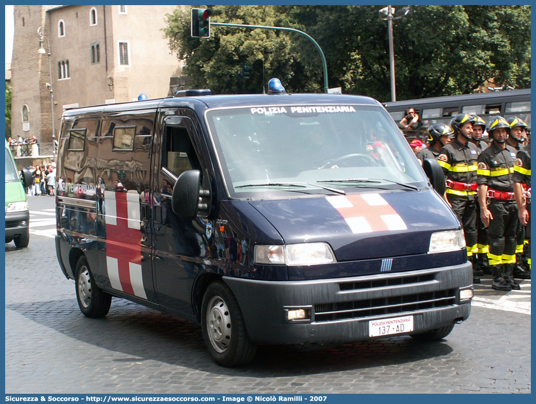 Polizia Penitenziaria 137AD
Polizia Penitenziaria
Nucleo Traduzioni e Piantonamenti
Fiat Ducato II serie
Parole chiave: 137AD;Polizia Penitenziaria;Nucleo Traduzioni e Piantonamenti;Ambulanza;Fiat Ducato II serie