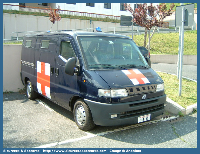 Polizia Penitenziaria 138AD
Polizia Penitenziaria
Nucleo Traduzioni e Piantonamenti
Fiat Ducato II serie
Parole chiave: 137AD;Polizia Penitenziaria;Nucleo Traduzioni e Piantonamenti;Ambulanza;Fiat Ducato II serie