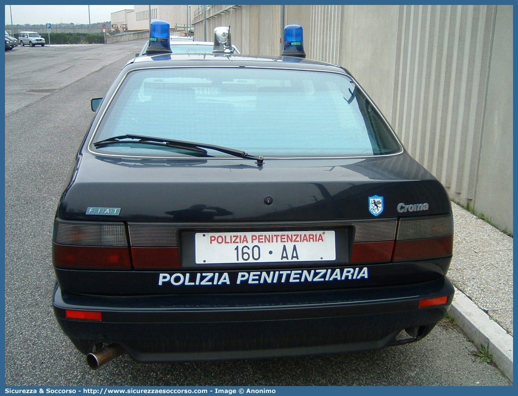 Polizia Penitenziaria 160AA
Polizia Penitenziaria
Nucleo Traduzioni e Piantonamenti
Fiat Croma II serie
Parole chiave: 160AA;Polizia Penitenziaria;Nucleo Traduzioni e Piantonamenti;Fiat Croma II serie