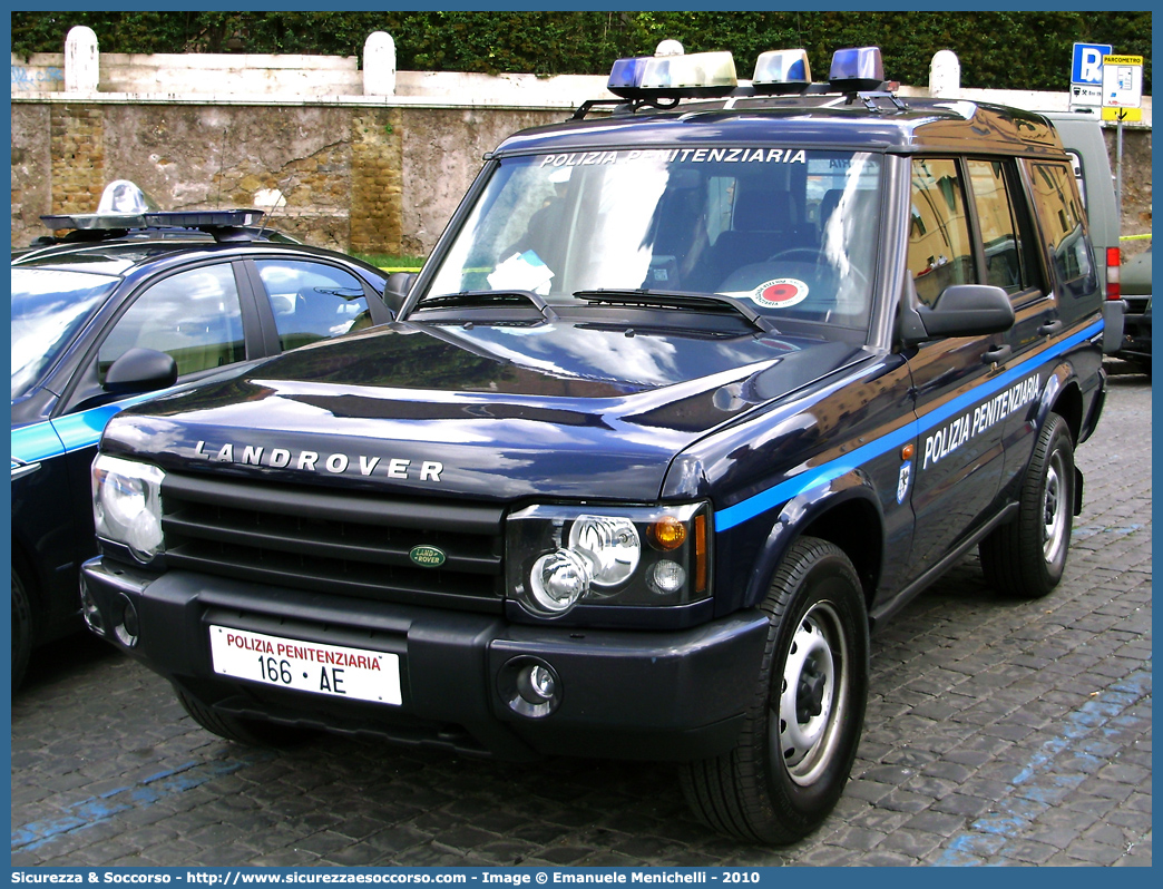 Polizia Penitenziaria 166AE
Polizia Penitenziaria
Nucleo Traduzioni e Piantonamenti
Land Rover Discovery II serie restyling
Parole chiave: P.P.;Pol.Pen.PolPen;AdiC;A.diC.;Agenti;di;Custodia;Polizia;Penitenziaria;Nucleo;Traduzioni;e;Piantonamenti;Land;Rover;Discovery