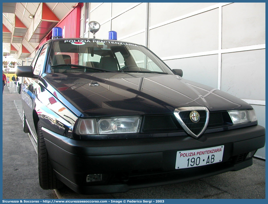 Polizia Penitenziaria 190AB
Polizia Penitenziaria
Nucleo Traduzioni e Piantonamenti
Alfa Romeo 155
Parole chiave: Polizia Penitenziaria;Nucleo Traduzioni e Piantonamenti;Alfa Romeo;155