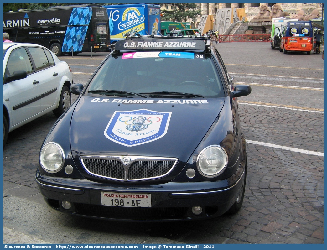 Polizia Penitenziaria 198AE
Polizia Penitenziaria
Gruppo Sportivo Fiamme Azzurre
Lancia Lybra Stationwagon

Parole chiave: 198AE;Polizia Penitenziaria;Gruppo Sportivo Fiamme Azzurre;Lancia Lybra Stationwagon