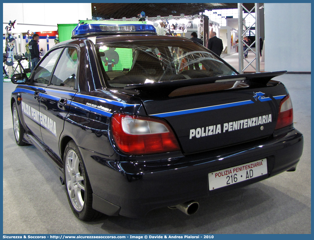 Polizia Penitenziaria 216AD
Polizia Penitenziaria
Nucleo Traduzioni e Piantonamenti
Subaru Impreza WRX
(variante)
Parole chiave: 216AD;Polizia Penitenziaria;Nucleo Traduzioni e Piantonamenti;Subaru Impreza WRX