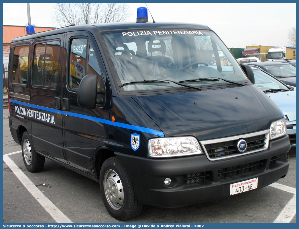 Polizia Penitenziaria 403AE
Polizia Penitenziaria
Fiat Ducato II serie restyling
Parole chiave: PP;P.P.;Pol.Pen.;PolPen;AdiC;A.diC.;Agenti;di;Custodia;Polizia;Penitenziaria;Nucleo;Traduzioni;Piantonamenti;Fiat;Ducato