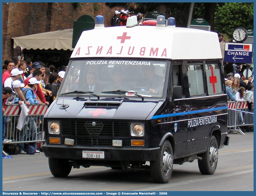 Polizia Penitenziaria 508AA
Polizia Penitenziaria
Nucleo Traduzioni e Piantonamenti
Alfa Romeo AR8 4x4

Parole chiave: 508AA;Polizia Penitenziaria;Nucleo Traduzioni e Piantonamenti;Ambulanza;Alfa Romeo AR8 4x4