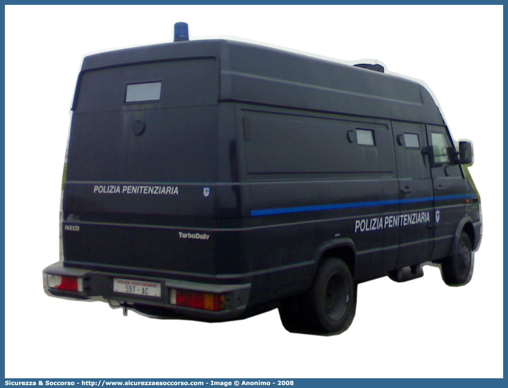 Polizia Penitenziaria 597AC
Polizia Penitenziaria
Iveco Daily 35-12 II serie
Parole chiave: PolPen;Pol.Pen.;AdiC;A.diC.;Agenti;di;Custodia;Polizia;Penitenziaria;Iveco;Daily;35-12;35;12;35.12