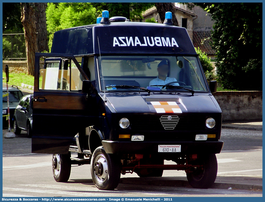 Polizia Penitenziaria 610AA
Polizia Penitenziaria
Nucleo Traduzioni e Piantonamenti
Alfa Romeo AR8 4x4
Parole chiave: 610AA;Polizia Penitenziaria;Nucleo Traduzioni e Piantonamenti;Ambulanza;Alfa Romeo AR8 4x4