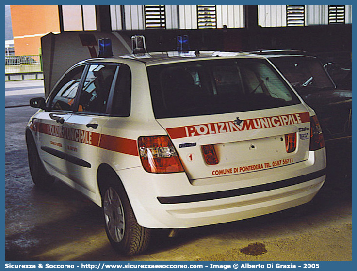 -
Polizia Municipale
Comune di Pontedera
Fiat Stilo
Parole chiave: Polizia;Locale;Municipale;Pontedera;Fiat;Stilo