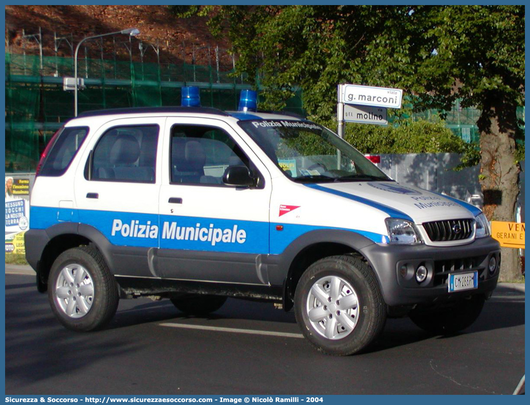 -
Polizia Municipale
Comune di Rocca San Casciano
Daihatsu Terios II serie
Parole chiave: Polizia;Locale;Municipale;Rocca San Casciano;Daihatsu;Terios