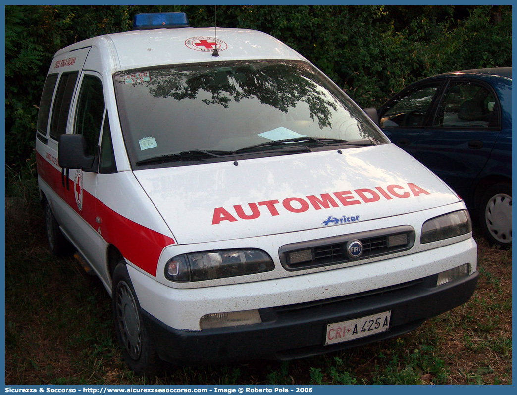 CRI A425A
Croce Rossa Italiana
Osimo
Fiat Scudo II serie
Allestitore Aricar S.p.A.
Parole chiave: CRI;C.R.I.;Croce Rossa Italiana;Automedica;Auto medica;Automedicalizzata;Auto medicalizzata;Fiat;Scudo;Osimo;A425A;Aricar