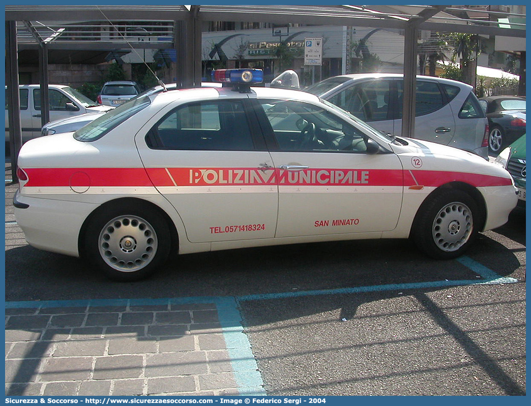 -
Polizia Municipale
Comune di San Miniato
Alfa Romeo 156 I serie
Parole chiave: Polizia;Locale;Municipale;San Miniato;Alfa Romeo;156